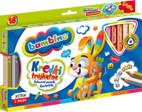 Kredki trójkątne BAMBINO w oprawie drewnianej 18kol. temperówka